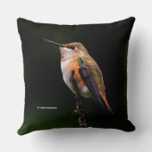 果樹にかわいいハチドリ クッション (裏面)