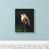 果樹に生えるハチドリ キャンバスプリント (インサイチュ (ウッドフロア))