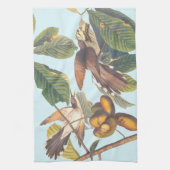 果樹のオードボンイエロークチコオの鳥 キッチンタオル (縦)
