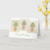 果樹のトリオのバースデー・カード カード (黄色い花)