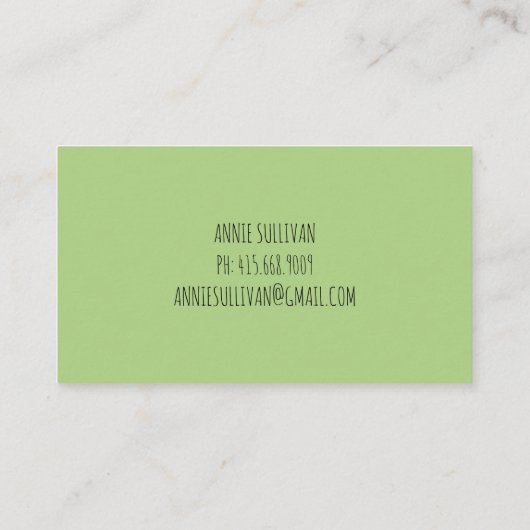 果樹の緑が咲く自分を育てる 名刺 (裏面)