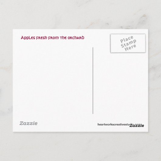果樹園から生まれたりんご ポストカード (裏面)