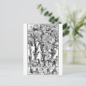 果樹園でリンゴを摘むブラウニー ポストカード (スタンド正面)