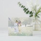 果樹園で散歩する女の子たち ポストカード (スタンド正面)