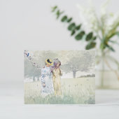 果樹園で散歩する女の子たち ポストカード (スタンド正面)