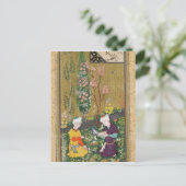 果樹園で読み、リラックスする2つの姿 ポストカード (スタンド正面)