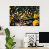 果樹園のシチリア・ピスタチオ・ペストスパゲッティ ポスター (ホームオフィス)