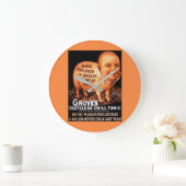 果樹園のトニックはブタとして子供および大人を脂肪作ります ラージ壁時計 (ホーム)