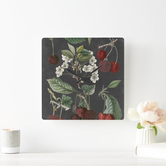 果樹園の変化I スクエア壁時計 (ホーム)