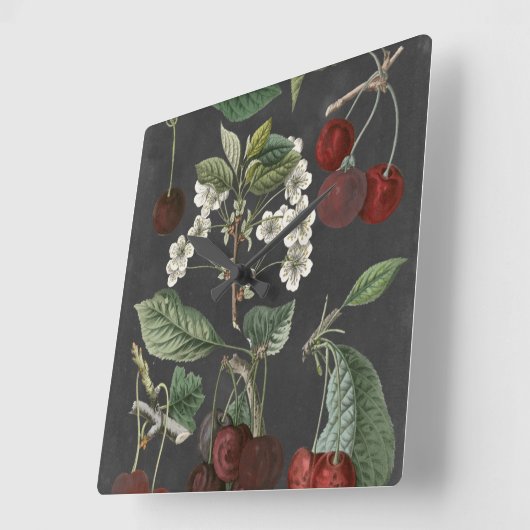 果樹園の変化I スクエア壁時計 (傾斜)