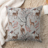 果樹園の素朴リンゴの自然の後に鹿を追う クッション (ブランケット)