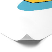 果汁はオレンジジおもしろいュースプリン ポスター (角)