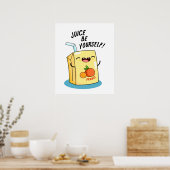 果汁はオレンジジおもしろいュースプリン ポスター (キッチン)