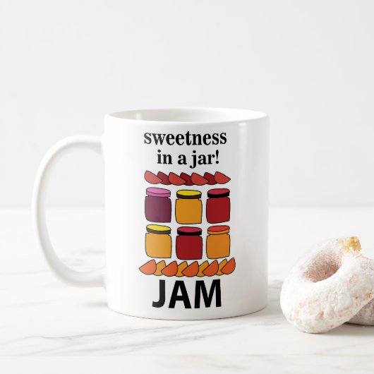 果汁ジャムに果汁の甘みを入れた果汁 コーヒーマグカップ (ドーナツ)