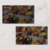 果物かご、混合されたフルーツおよびチーズ 名刺 (正面/裏面)