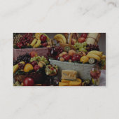 果物かご、混合されたフルーツおよびチーズ 名刺 (裏面)