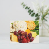 果物とクラッカー付きチキンサラダ ポストカード (スタンド正面)