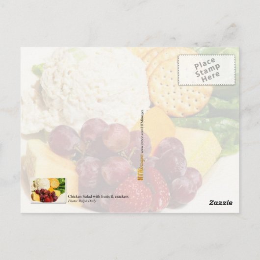 果物とクラッカー付きチキンサラダ ポストカード (裏面)