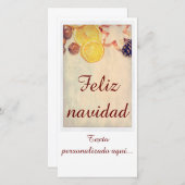 果物とクリスマスの動機… シーズンカード (正面/裏面)