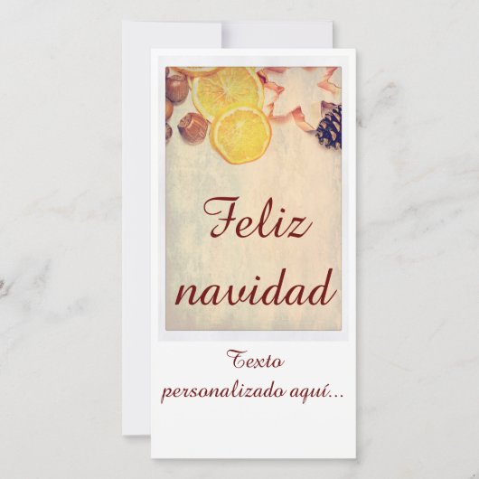 果物とクリスマスの動機… シーズンカード (正面)