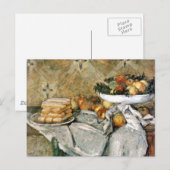 果物とスポンジの指の皿 - セザンヌ ポストカード (正面/裏面)