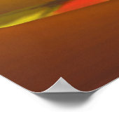 果物とバターフライの入ったガラスのバスケット ポスター (角)