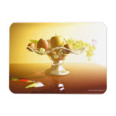 果物とバターフライの入ったガラスのバスケット マグネット (横)