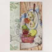 果物とワインの静かな絵画生活 ジグソーパズル (縦)