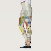 果物とワインの静かな絵画生活 レギンス (左)