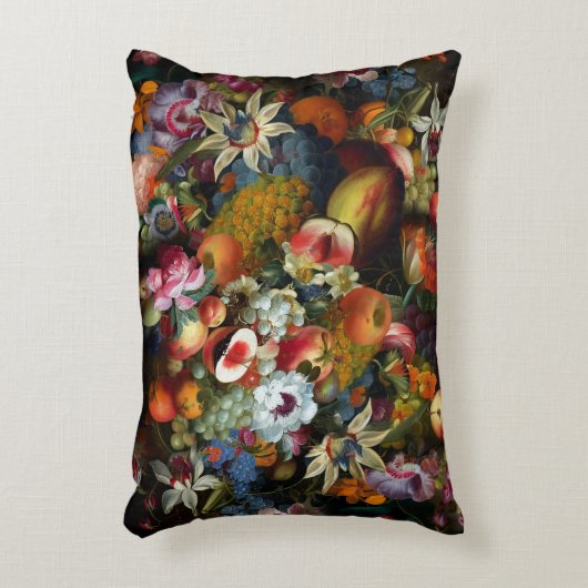 果物と花が生き残る アクセントクッション (正面(垂直))
