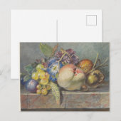 果物と花の静物画 (1824 - 1900)  ポストカード (正面/裏面)