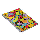 果物と野菜が付いているパターン ノートブック (右側)