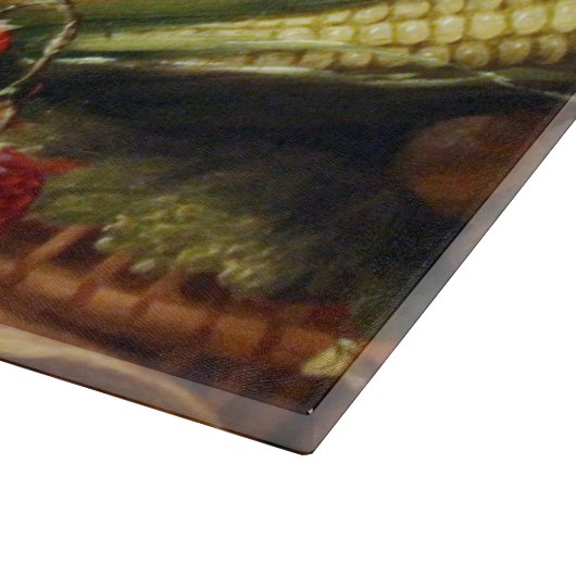 果物と野菜が生き残る カッティングボード (角)