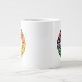 果物と野菜のカラーホイール(12色) ジャンボコーヒーマグカップ (正面)