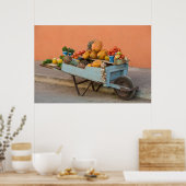 果物と野菜のカート,キューバ ポスター (キッチン)