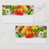 果物と野菜のディーラーの名刺のテンプレート 名刺 (正面/裏面)