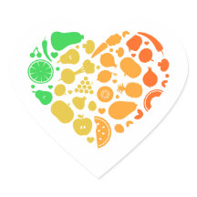 果物と野菜のハート-素晴らしビーガンギフト