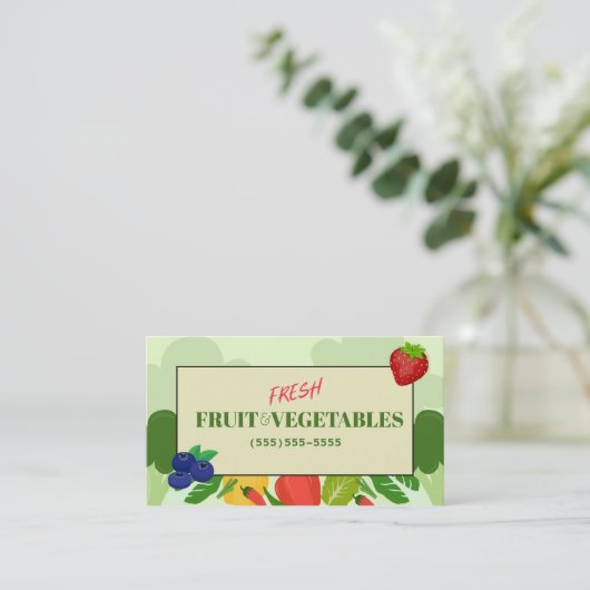 果物と野菜の名刺を作る 名刺 (スタンド正面)