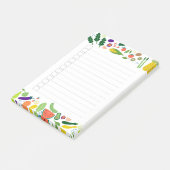 果物と野菜の食料品縁どのショッピングチェックリスト ポストイット (アングル)