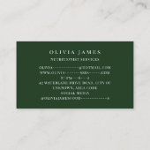 果物と野菜農家栄養ディティシアン 名刺 (裏面)