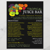 果物と野菜、ジュースバーの広告 チラシ (正面)