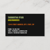 果物と野菜、八百屋の名刺 名刺 (裏面)