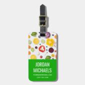 果物と野菜 |名前の追加 ラゲッジタグ (正面縦)