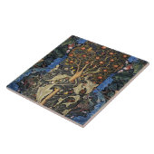 果物の木のキツツキ ,鳥 ,クジャク ,ブルー タイル (側面)