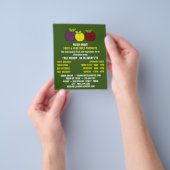 果物の梅、八百屋の広告 チラシ (手)