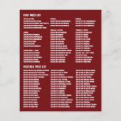 果物の梅、八百屋の広告 チラシ (裏面)