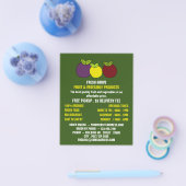 果物の梅、八百屋の広告 チラシ (シングル)