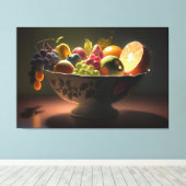 果物の絵画キャンバスのボウルの静物生活のp キャンバスプリント (インサイチュ (ウッドフロア))