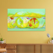 果物や野菜のキャンバスに輝くアート キャンバスプリント (インサイチュ (リビング))