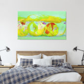 果物や野菜のキャンバスに輝くアート キャンバスプリント (インサイチュ (寝室))
